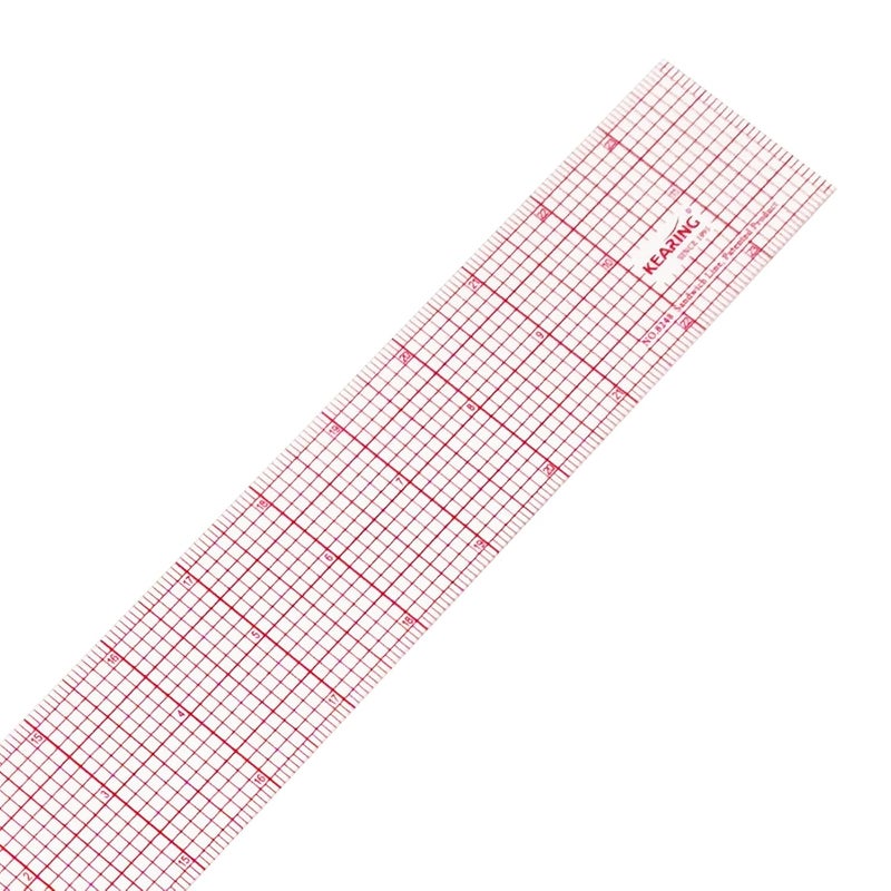 KEARING Clear Graph Fashion Design Ruler, Sandwich Line, 2 x 24, Transparent Pattern Grading Dressmaking Ruler for Sewing Quilting Design - Image 3